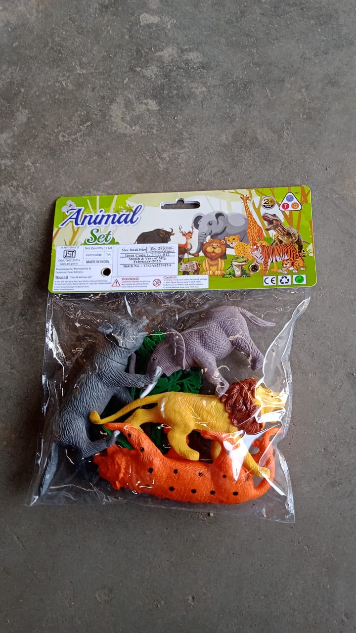 TTG Small Wild Animal Toy Set for Kids (Pack of 4 Animals) TTG Small Wild Animal Toy Set for Kids (Pack of 4 Animals)